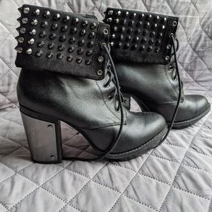 Hot Topic Studded High Heel Boots